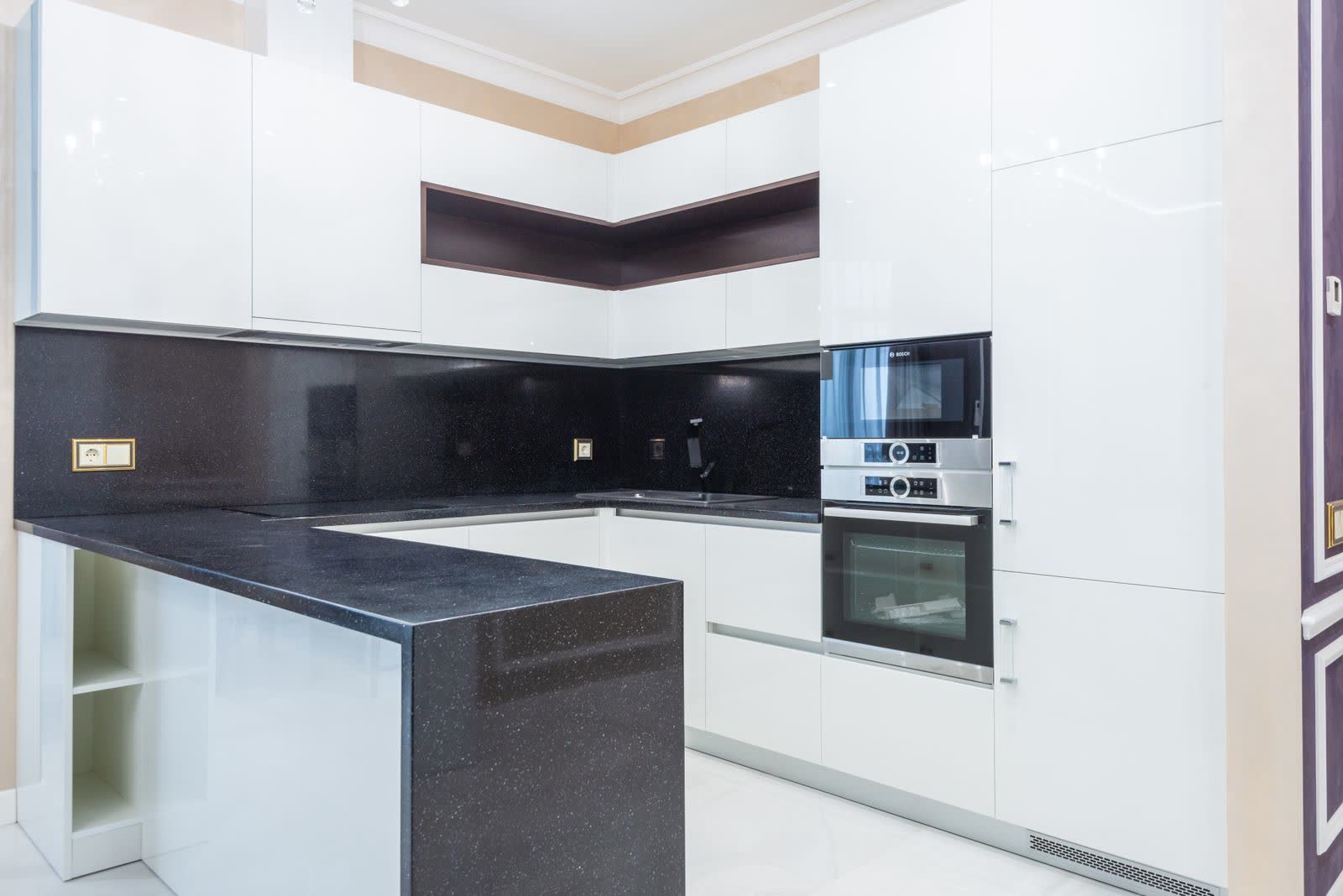 Black granite kitchen countertops
